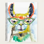 Llama à pantalons<br><div class="desc">Llama Smarty-Pants par Jennifer Goldberger. Dispose d'un magnifique lama dans un style aquarelle portant des lunettes amusantes.</div>