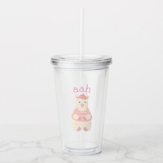 Llama Acryl Drinkbeker (Voorkant)