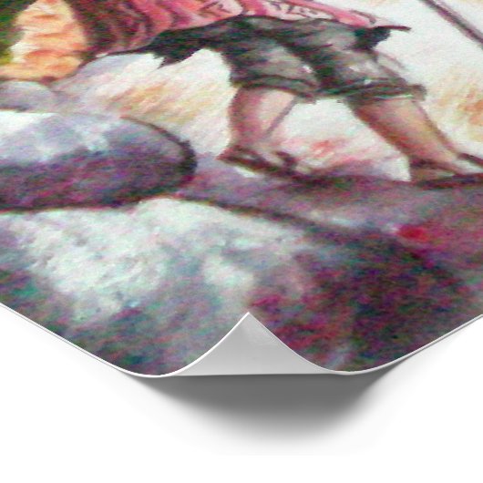 llama afbeelding Peru Poster (Hoek)