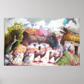 llama afbeelding Peru Poster (Voorkant)
