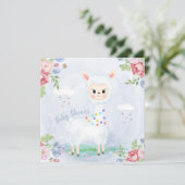 Llama/Alpaca Baby shower Kaart (Staand voorkant)