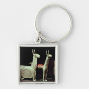 Llama, alpaca en vrouw sleutelhanger