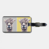 Llama Alpaca-kunst schattig voegt tekst toe Bagagelabel (Achterkant horizontaal)