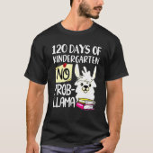 Llama & Alpaca Lovers 120 Days of Kindergarten No  T-shirt (Voorkant)