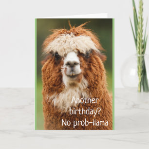 Llama Alpaca No Prob-llama Birthday Kaart
