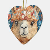 Llama Alpaca op elke leeftijd Keramisch Ornament (Links)
