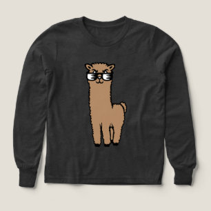 Llama Alpaca Portant des Lunettes Nerd Geek Mignon