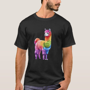 Llama Alpaca Regenboog Trots T-shirt