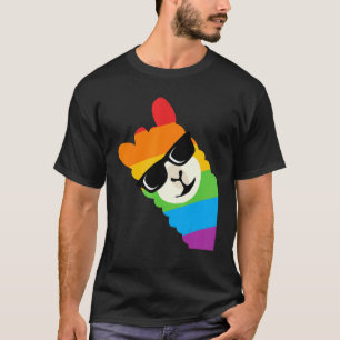 Llama Alpaca Regenboog Zonneschermen Lgbt Trots Ga T-shirt