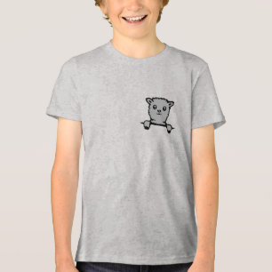 Llama Alpaca Schattig Fluffig Dier Over Rand Tri-Blend Shirt