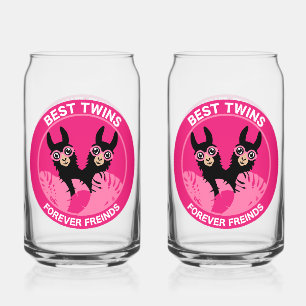 Llama Alpaca Twin Meisje Blikvorm Glas