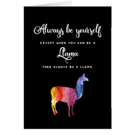 Llama. Altijd jezelf zijn tenzij ... Waterverf