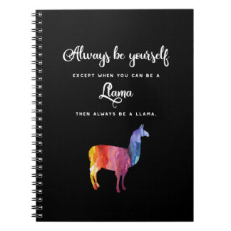Llama. Altijd jezelf zijn tenzij ... Waterverf Notitieboek
