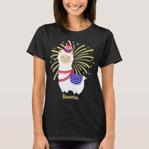 Llama American Juillet 4 Juillet T-Shirt