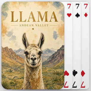 Llama Andien Dal Wildlife Pokerkaarten
