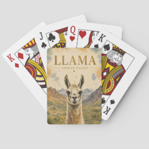Llama Andien Dal Wildlife Pokerkaarten