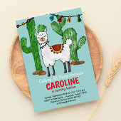 Llama Anniversaire Fête Invitation
