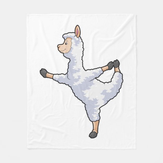 Llama at Yoga Fleece Deken (Voorkant)