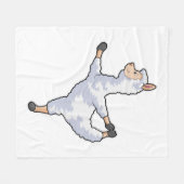 Llama at Yoga Fleece Deken (Voorkant (Horizontaal))