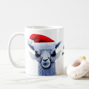 Llama Avec Café Chat Du Père Noël Mug