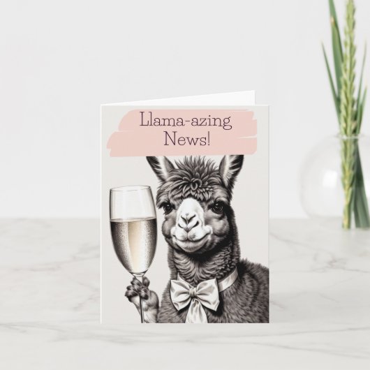 Llama-azing News Gefeliciteerd Kaart (Voorkant)