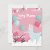 Llama Baby shower Invitation (Devant)