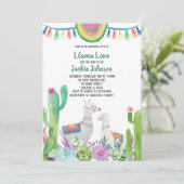 Llama Baby shower Invitation (Debout devant)