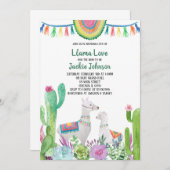 Llama Baby shower Invitation (Devant / Derrière)