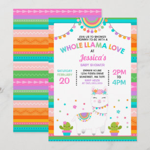 llama Baby shower Invitation Tout Llama Love Baby