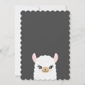 Llama-Baby shower Kaart (Achterkant)