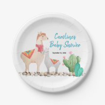 Llama baby shower papier borden