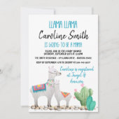 Llama Baby shower Uitnodiging Genderneutraal Uitno (Voorkant)