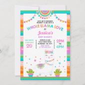 Llama Baby shower Uitnodiging Whole Llama Love Bab (Voorkant)