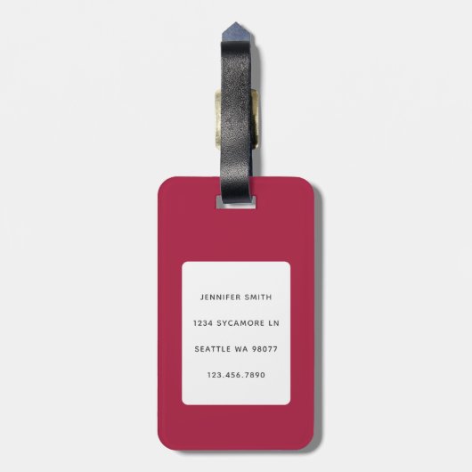 Llama-Bagagelabels Bagagelabel (Achterkant verticaal)