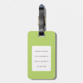 Llama-Bagagelabels Bagagelabel (Achterkant verticaal)