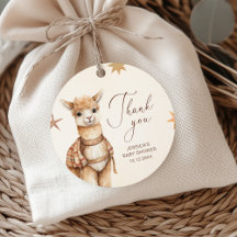 Llama Bedankt Baby shower