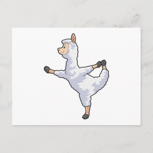 Llama bij Yoga Fitness Briefkaart (Voorkant)