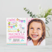 Llama Birthday Invitation Whole Llama Fun Party Kaart (Staand voorkant)