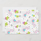 Llama Birthday Invitation Whole Llama Fun Party Kaart (Achterkant)