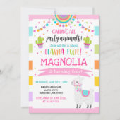 Llama Birthday Invitation Whole Llama Fun Party Kaart (Voorkant)