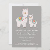 Llama Boho-baby shower Kaart (Voorkant)