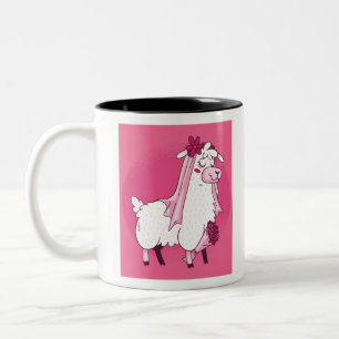 Llama Bride Tweekleurige Koffiemok