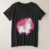 Llama Bruid Grote Maat T-shirt (Design voorkant)