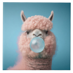 Llama Bubblegum Grappig Tegeltje