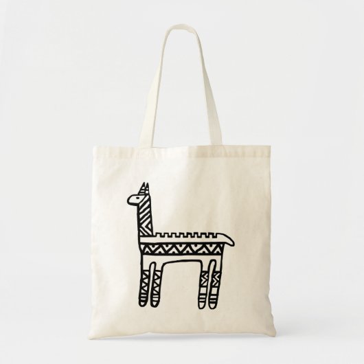 Llama-BW Tote Bag (Voorkant)