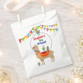 llama Cactus anniversaire sacs de faveur (Coupé)