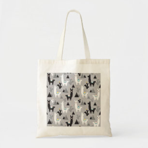 Llama cactus bergen, naadloos patroon. tote bag