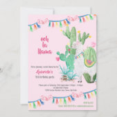 Llama Cactus Hele Llama Leuke Meisjes Verjaardagsf Kaart (Voorkant)