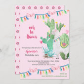 Llama Cactus Hele Llama Leuke Meisjes Verjaardagsf Kaart (Voorkant / Achterkant)