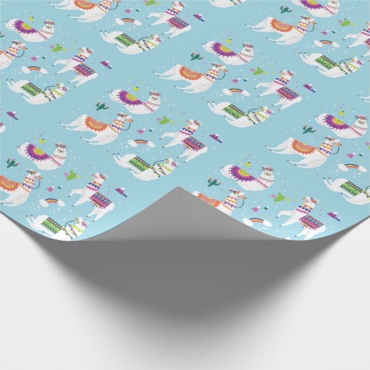 Llama & Cactus: Schattigee Set Cadeaupapier (Hoek)